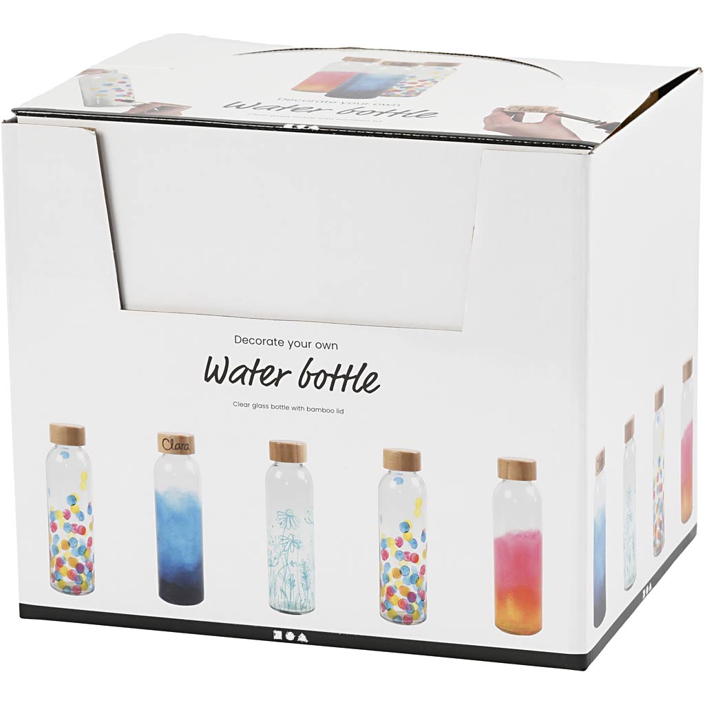Water Bottle, H: 22 cm, dia. 6,7 cm, 500 ml, 12 pc/ 1 pack [HOB-55877]