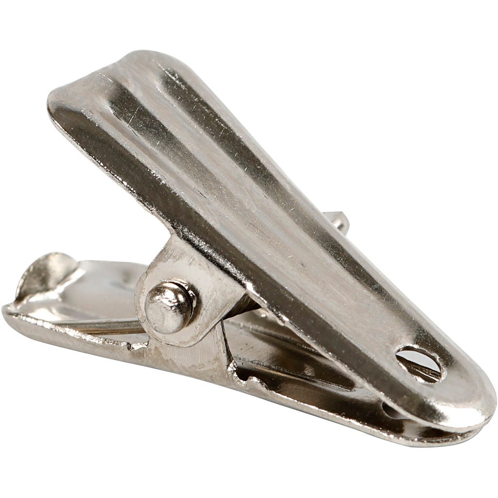 Decorative pegs, L: 27 mm, W: 14 mm, silver, 10 pc