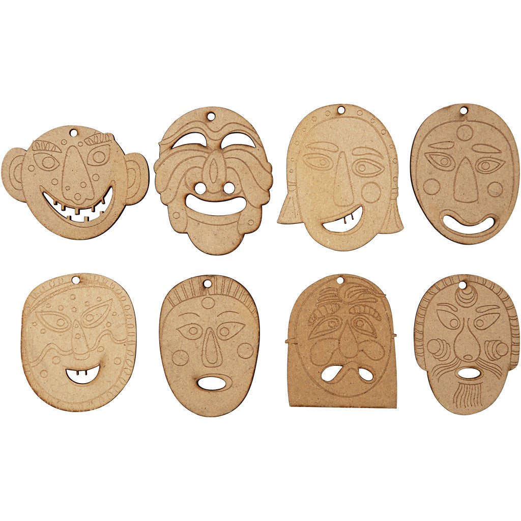 Masks for hanging, size 5,5-7 cm, thickness 4 mm, 24 pc/ 1 pack [HOB-56143]