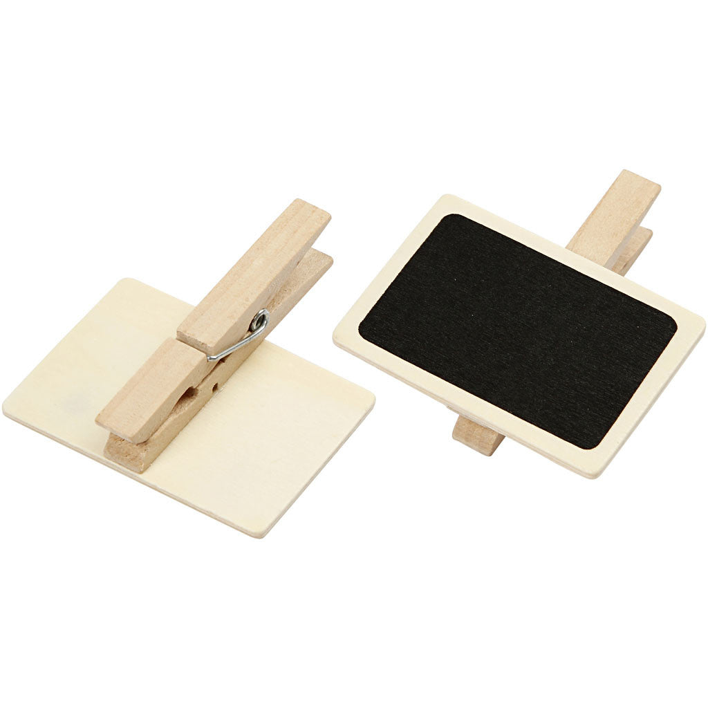 Blackboard with clothes peg, size 6,8x4,7 cm, 100 pc/ 1 pack [HOB-56215]
