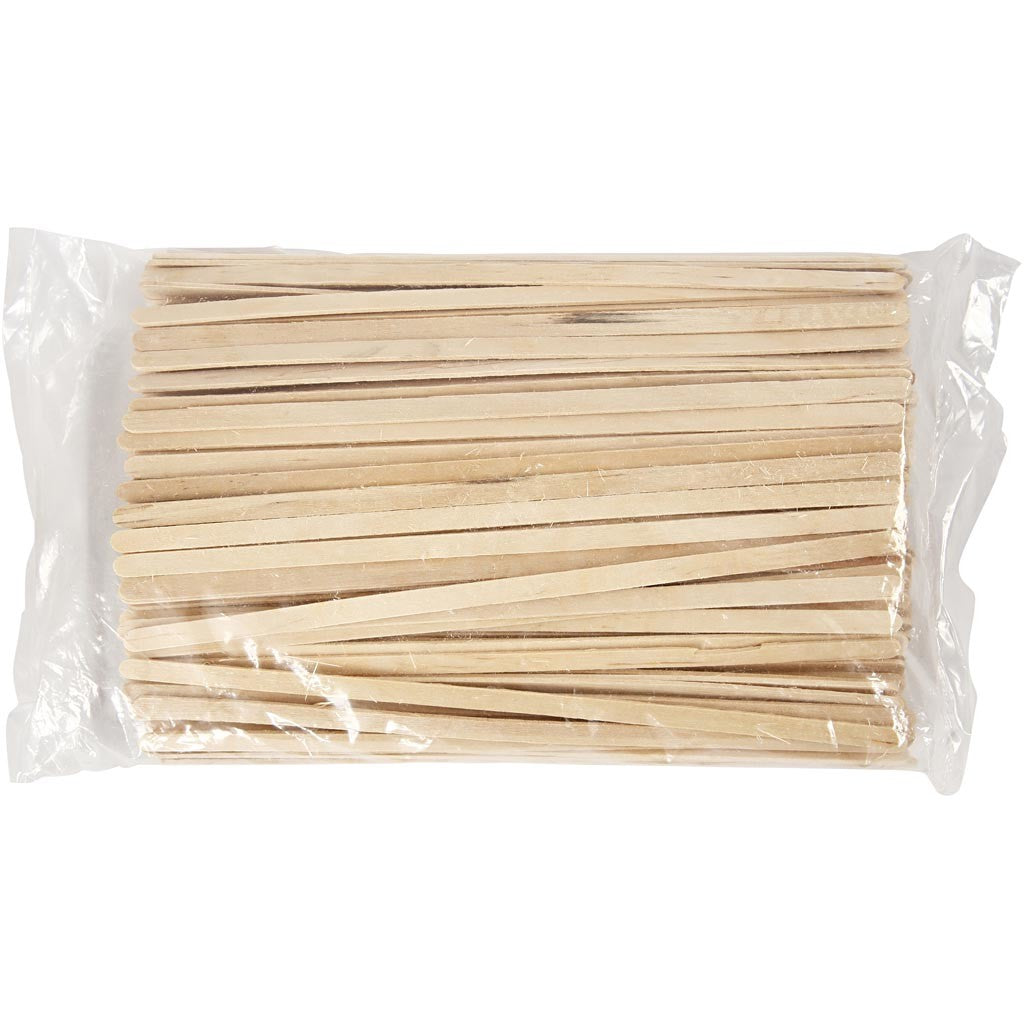 Ice lolly sticks, L: 19 cm, W: 6 mm, natural, 200 pc/ 1 pack [HOB-563040]