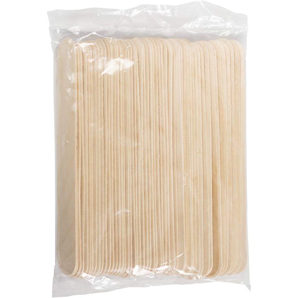 Ice lolly sticks, L: 20 cm, W: 25 mm, natural, 50 pc/ 1 pack [HOB-563060]
