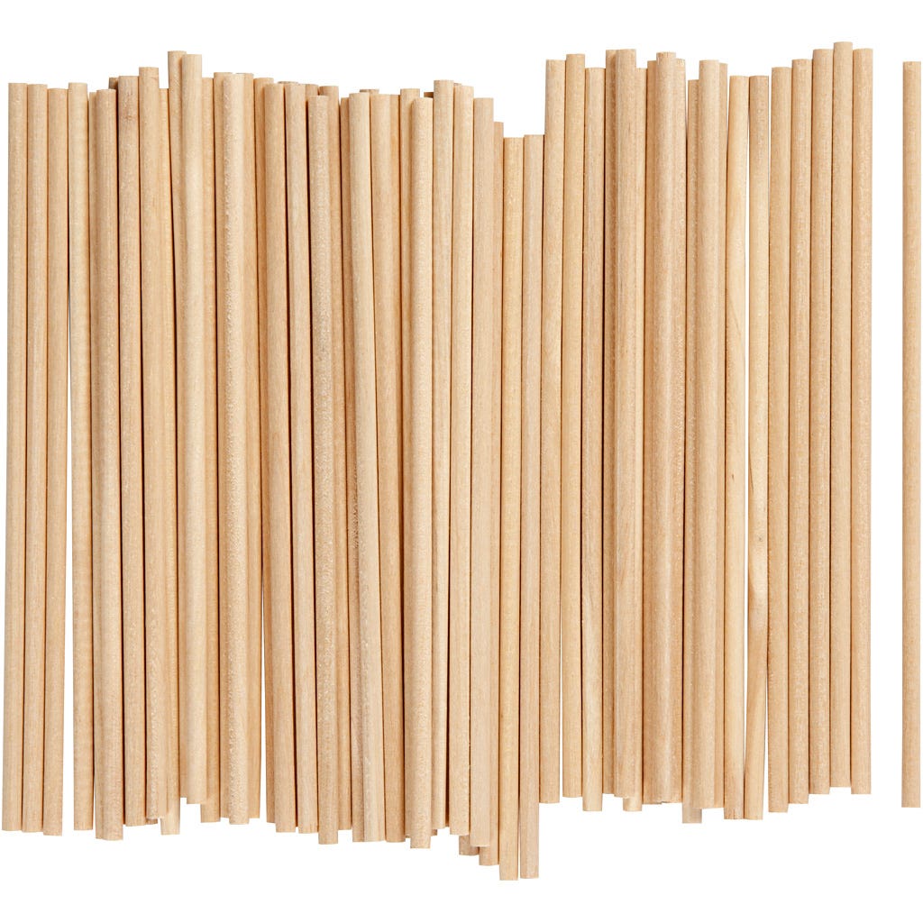 Sticks , L: 15 cm, dia. 4 mm, 100 pc/ 1 pack [HOB-56307]