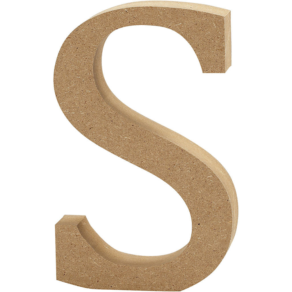 Letter, S, H: 8 cm, thickness 1,5 cm, 1 pc [HOB-56378]