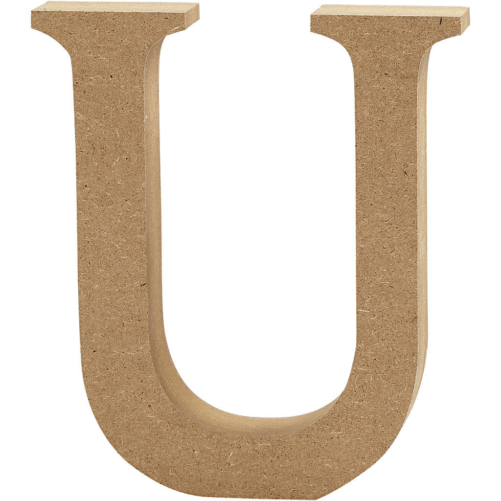Letter, U, H: 8 cm, thickness 1,5 cm, 1 pc [HOB-56380]