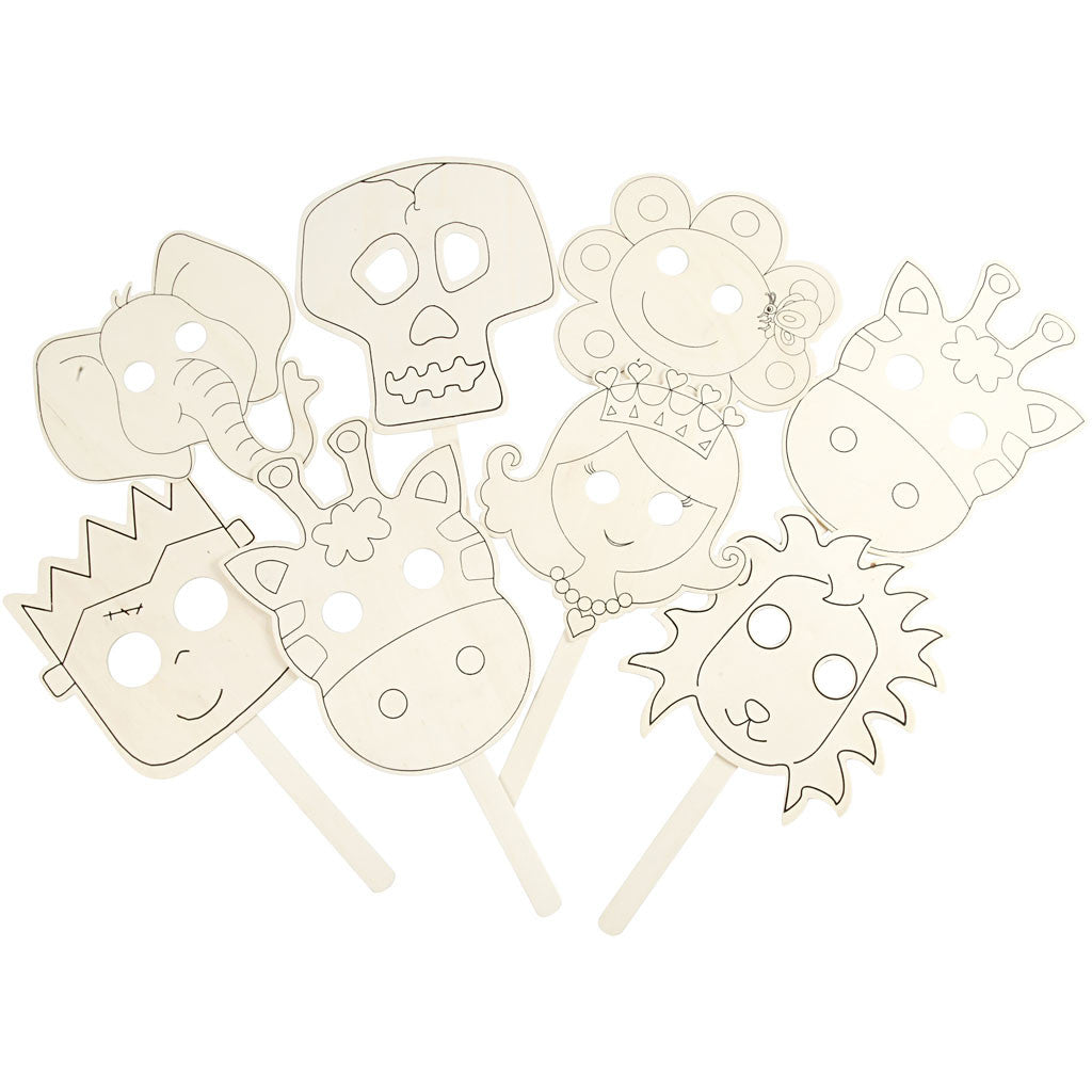 Masks, L: 35 cm, W: 22 cm, thickness 2 mm, 16 pc/ 1 pack [HOB-56402]