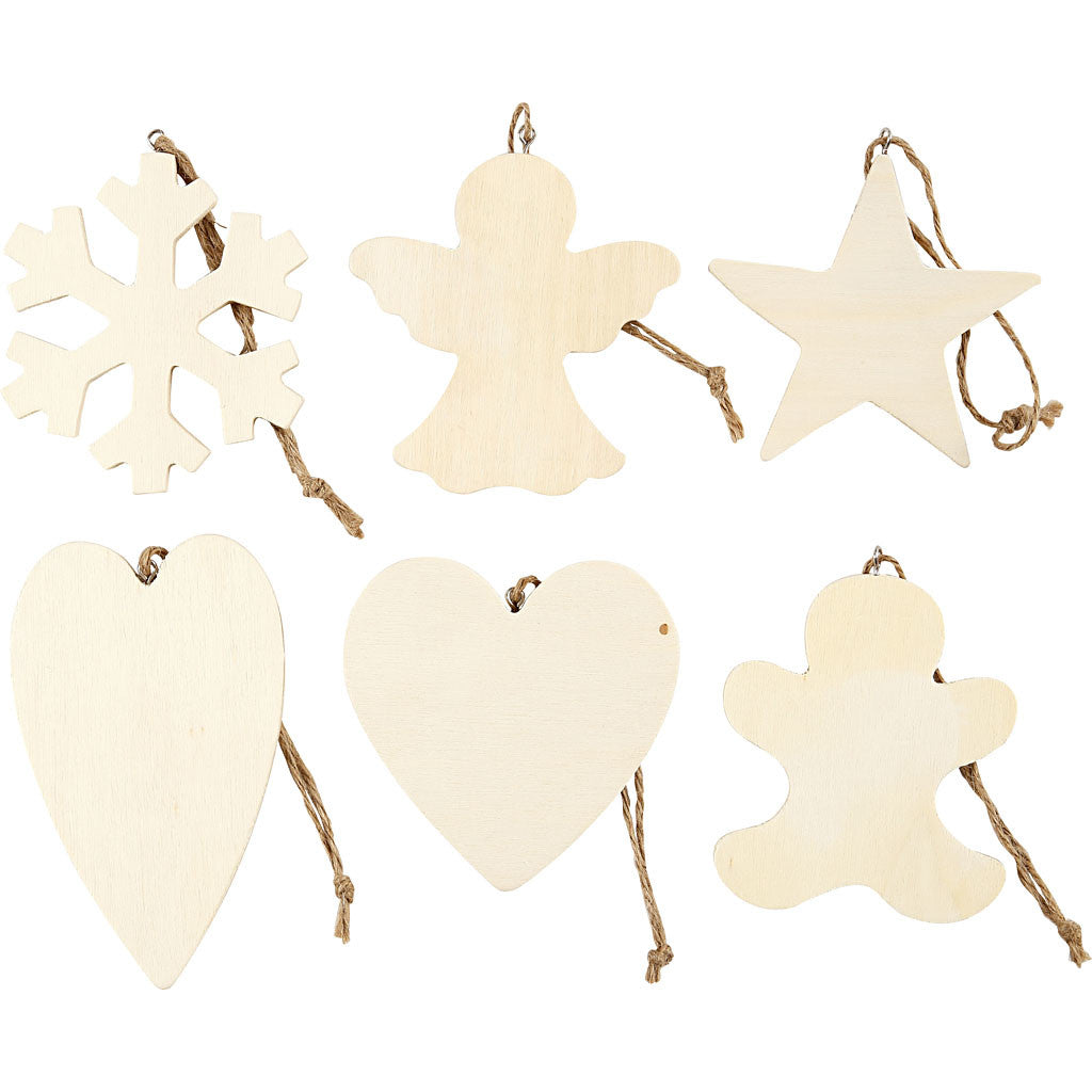 Christmas Ornaments, size 9-11 cm, thickness 4 mm, 90 pc/ 1 pack [HOB-56405]