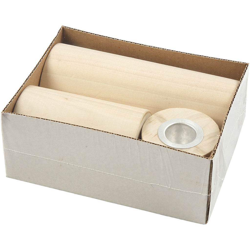 Candle Holders, H: 14,5+9+6,5 cm, hole size 2,3 cm, 3 pc/ 1 pack [HOB-56413]