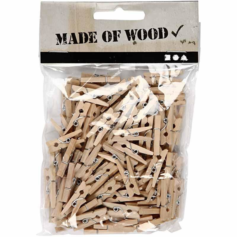 Clothes pegs, L: 25 mm, W: 3 mm, 100 pc/ 1 pack [HOB-564510]
