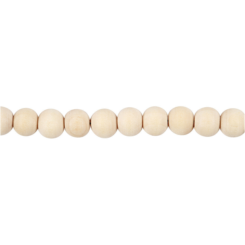 Wooden Bead, dia. 8 mm, hole size 2 mm, 100 pc/ 1 pack [HOB-566620]