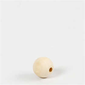 Wooden Bead, dia. 15 mm, hole size 3 mm, 20 pc/ 1 pack [HOB-566660]