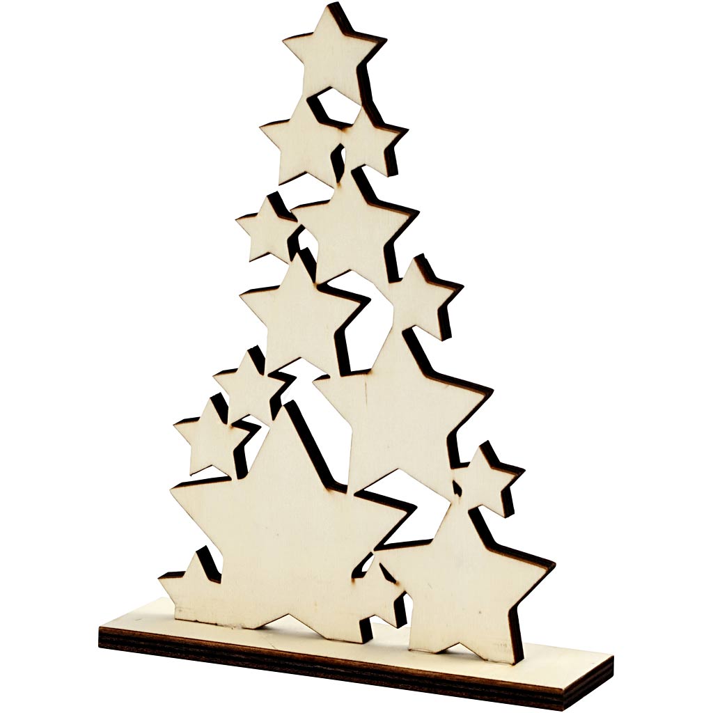 Christmas Tree, H: 19,6 cm, D. 4 cm, W: 14,7 cm
