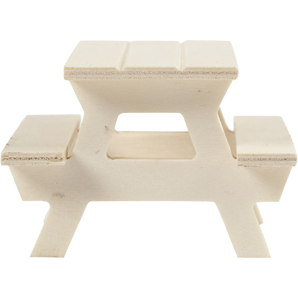 Picnic Bench, H: 5,5 cm, L: 8 cm, W: 8 cm, 1 pc [HOB-56927]
