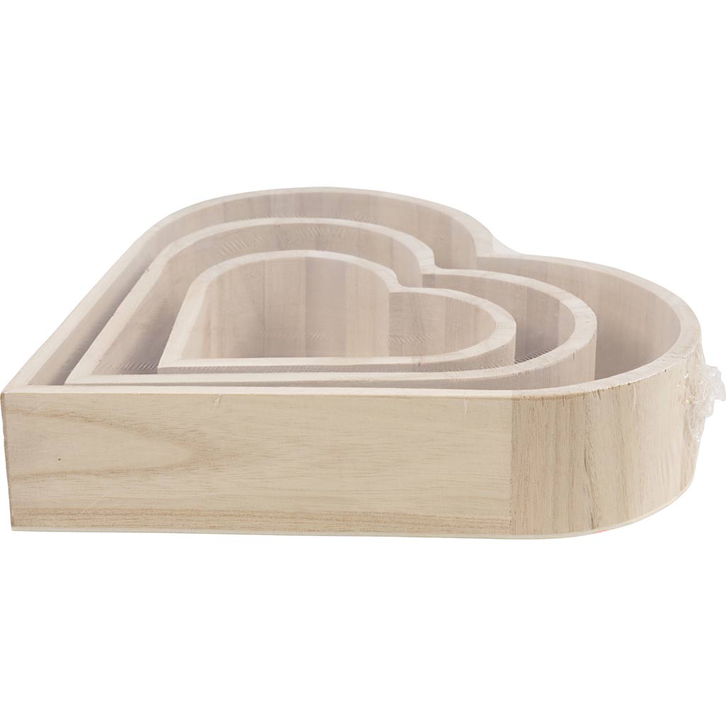 Heart Bowls, H: 13-25 cm, D. 5-5,2 cm, 3 pc/ 1 pack [HOB-57452]