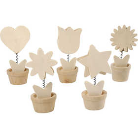 Memo Holders, H: 10 cm, dia. 5 cm, 10 pc/ 1 pack [HOB-57477]