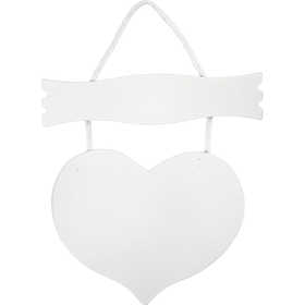 Heart and sign, size 28x19 cm, thickness 5 mm, 10 pc/ 1 pack [HOB-57484]