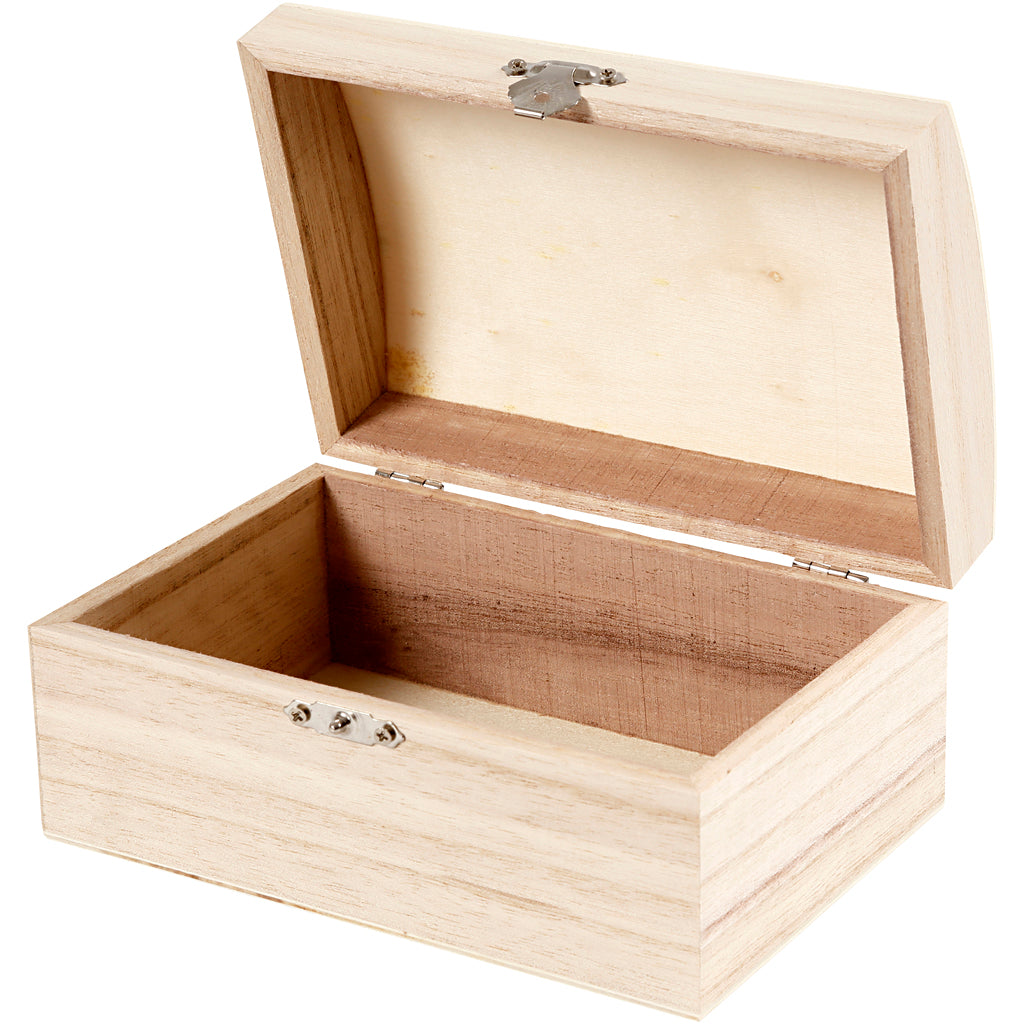 Treasure Chest, size 16.5x11x8.55 cm, inner size 15x9.5x5 cm, paulownia, 1pc [HOB575440]