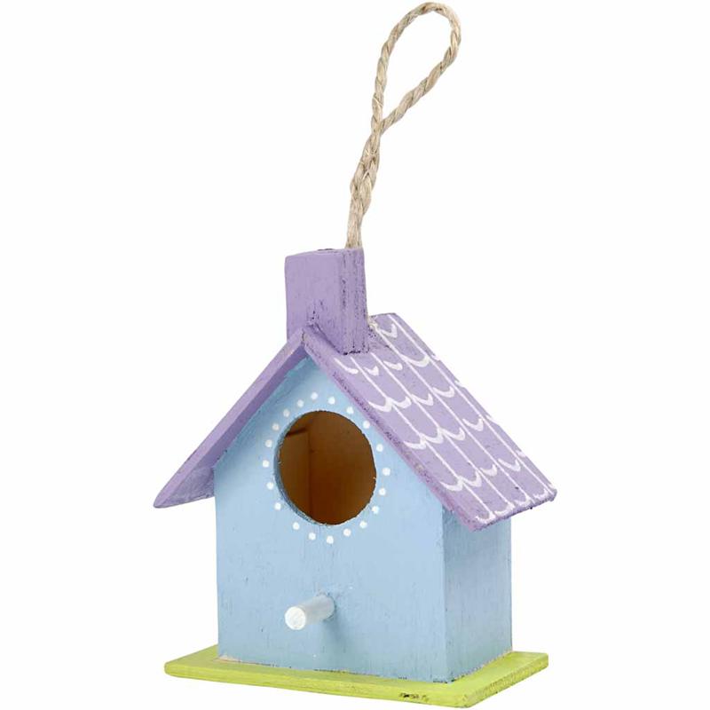 Bird House, H: 7 cm, 6 pc/ 1 pack [HOB-575770]