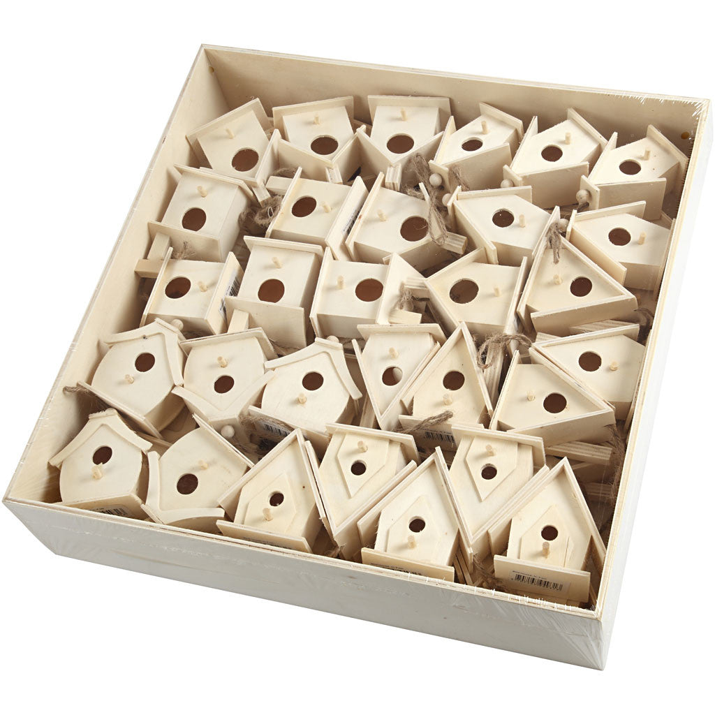 Bird House, H: 7 cm, 6x10 pc/ 1 pack [HOB-57577]