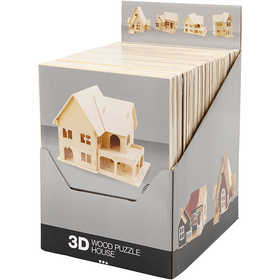 3D Wooden Construction Kit, 24 pc/ 1 pack [HOB-57878]
