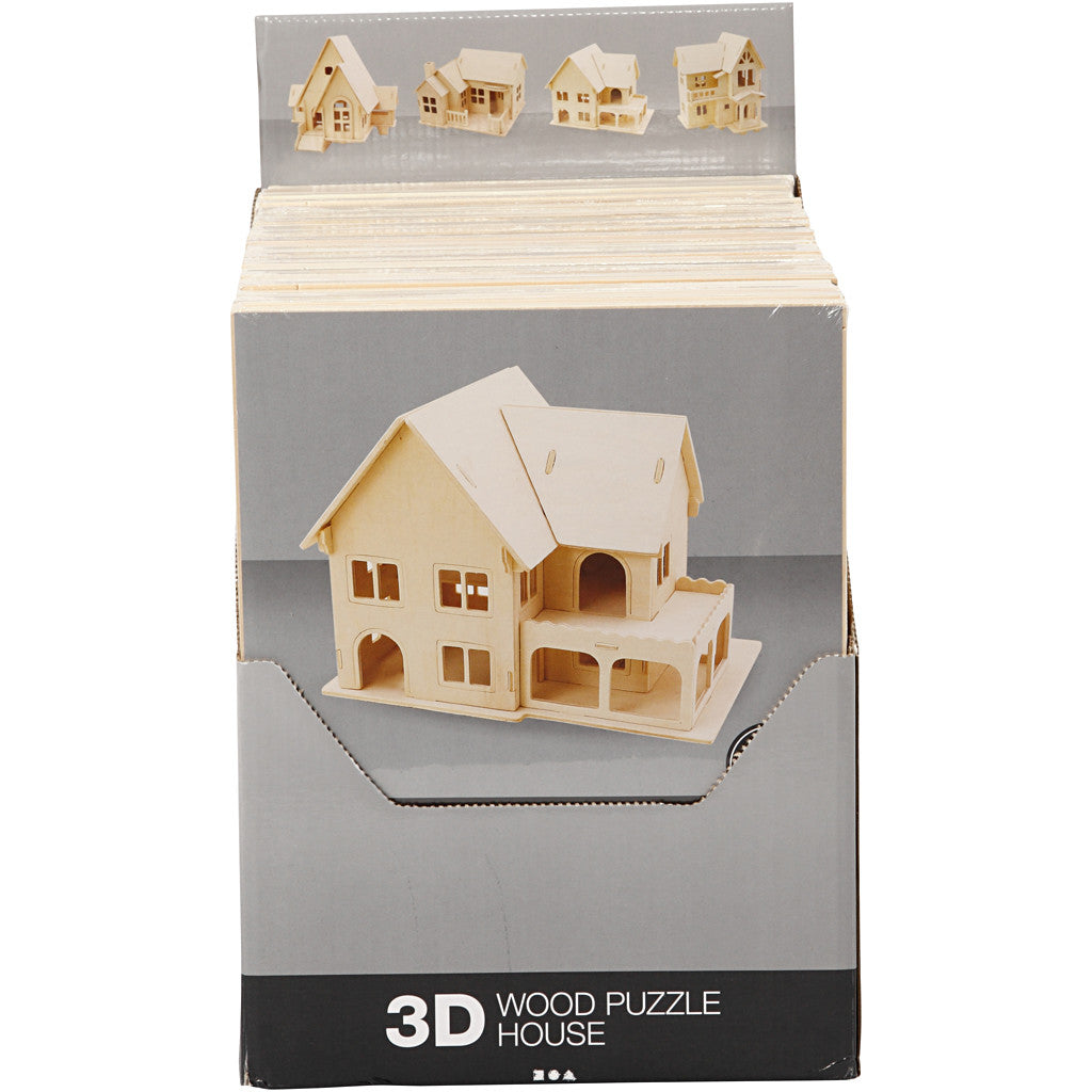 3D Wooden Construction Kit, 24 pc/ 1 pack [HOB-57878]