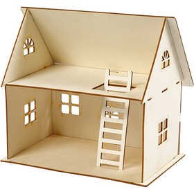Doll house construction, H: 25 cm, size 18x27 cm, 1 pc [HOB-57879]