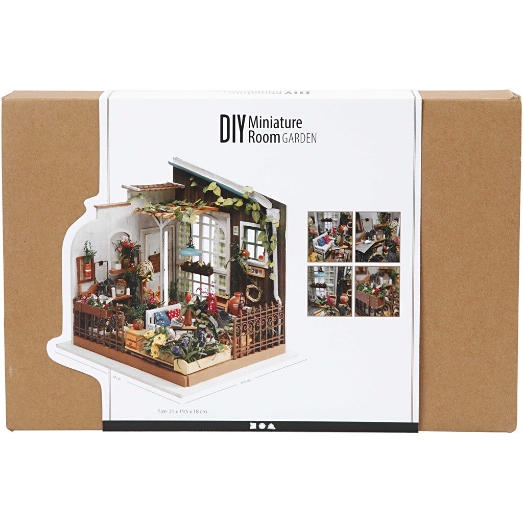 DIY Miniature Room, Garden, H: 21 cm, W: 19,5 cm, 1 pc [HOB-57880]