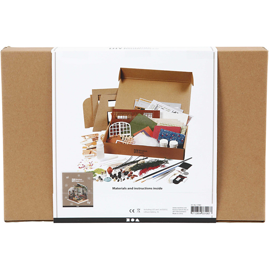 DIY Miniature Room, Garden, H: 21 cm, W: 19,5 cm, 1 pc [HOB-57880]