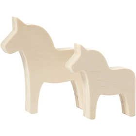 Horse, H: 8+10 cm, W: 7+9,5 cm, thickness 1,8 cm, 2 pc/ 1 pack [HOB-57922]