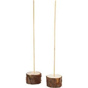 Wooden stands, H: 3 cm, dia. 5 cm, 2 set/ 1 pack [HOB-57929]