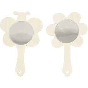 Hand Mirrors, H: 13,9 cm, W: 9 cm, 2 pc/ 1 pack [HOB-57950]