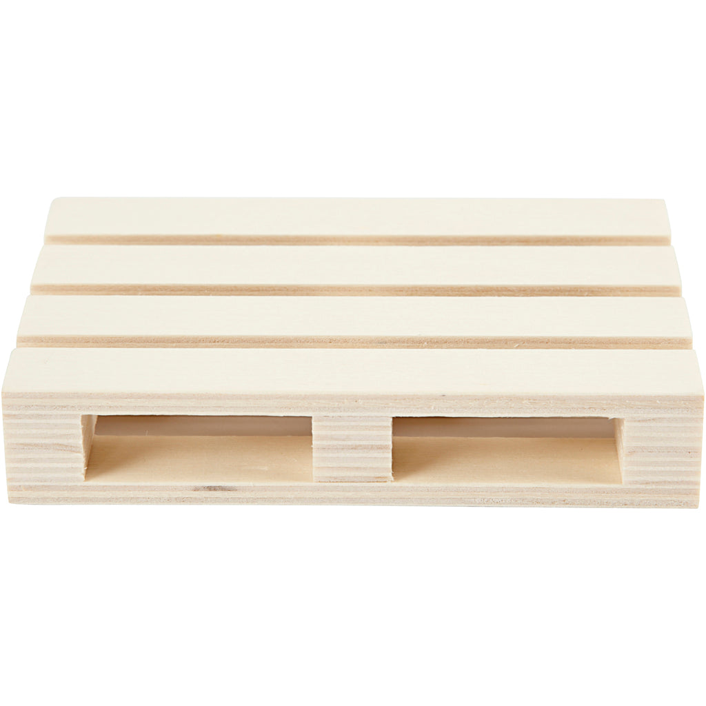 Mini Pallet, H: 2,5 cm, L: 12 cm, W: 8 cm, 1 pc [HOB-57960]