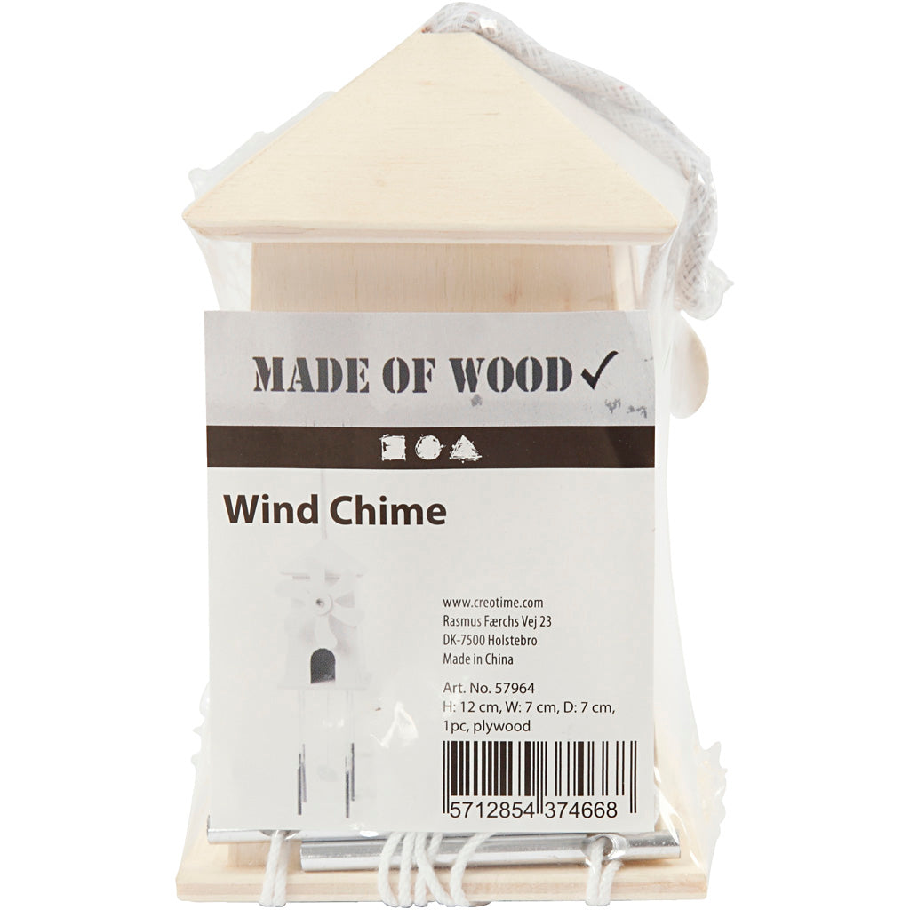 Wind Chimes, H: 12 cm, D. 7 cm, W: 7 cm, 1 pc [HOB-57964]