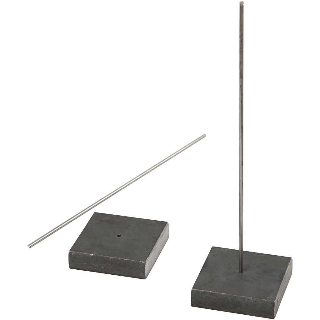 Metal Stand, size 4x4x1 cm, hole size 2 mm, 1 pc [HOB-58030]