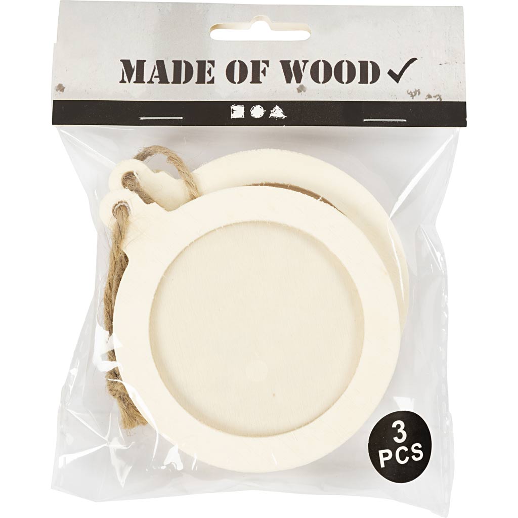 Frame, hanging decorations, D. 0,5 cm, dia. 8 cm, 3 pc/ 1 pack [HOB-58074]