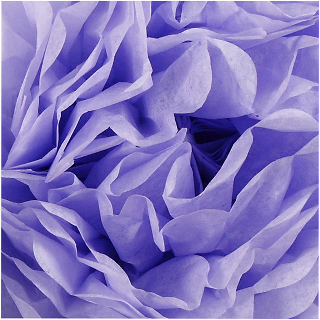 Tissue Pompons, dia. 20+24+30 cm, 16 g, purple, 3 pc/ 1 pack [HOB-590005]