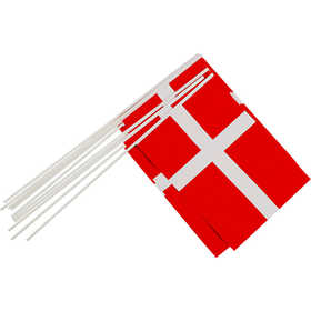Waving Flags, L: 50 cm, size 20x27 cm, 10 pc/ 1 pack, Denmark [HOB-59120]