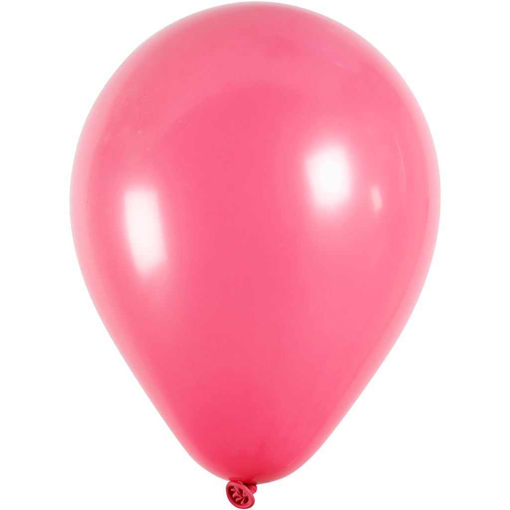 Balloons, round, dia. 23 cm, dark pink, 10 pc
