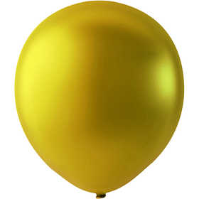 Balloons, round, dia. 23 cm, gold, 8 pc/ 1 pack [HOB-59171]