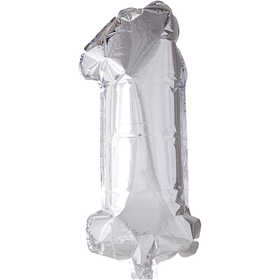 Foil Balloon, 1, H: 41 cm, silver, 1 pc [HOB-59185]