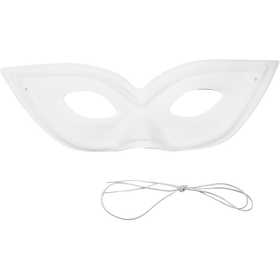 Mask, H: 7 cm, W: 20 cm, white, 12 pc/ 1 pack [HOB-59247]