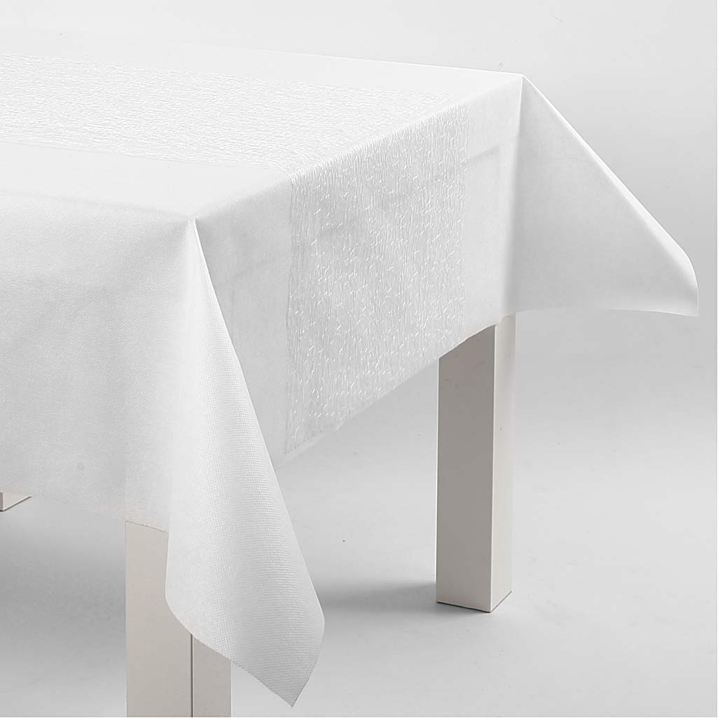 Table runner, W: 30 cm, white, 10 m/ 1 roll [HOB-593001]
