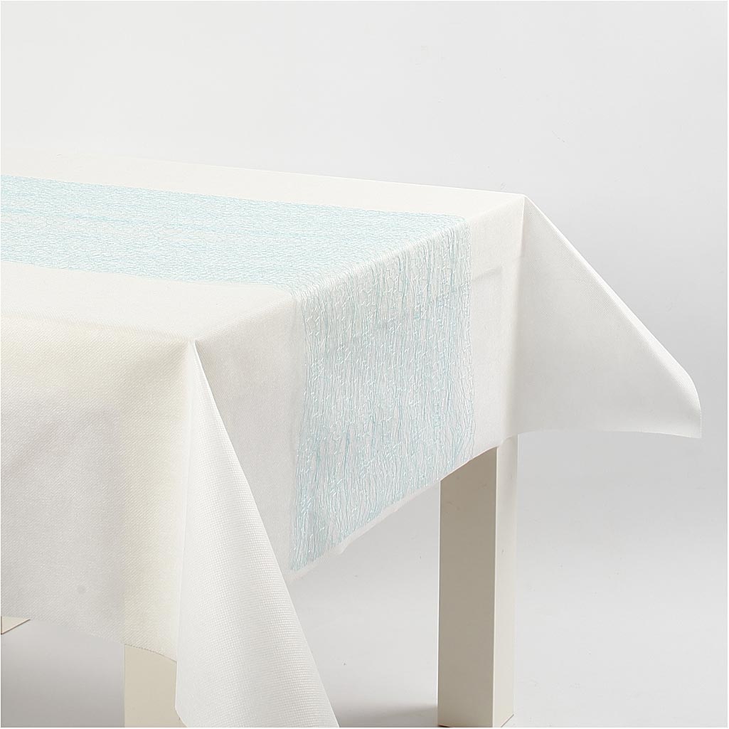 Table runner, W: 30 cm, turquoise, 10 m/ 1 roll [HOB-593011]