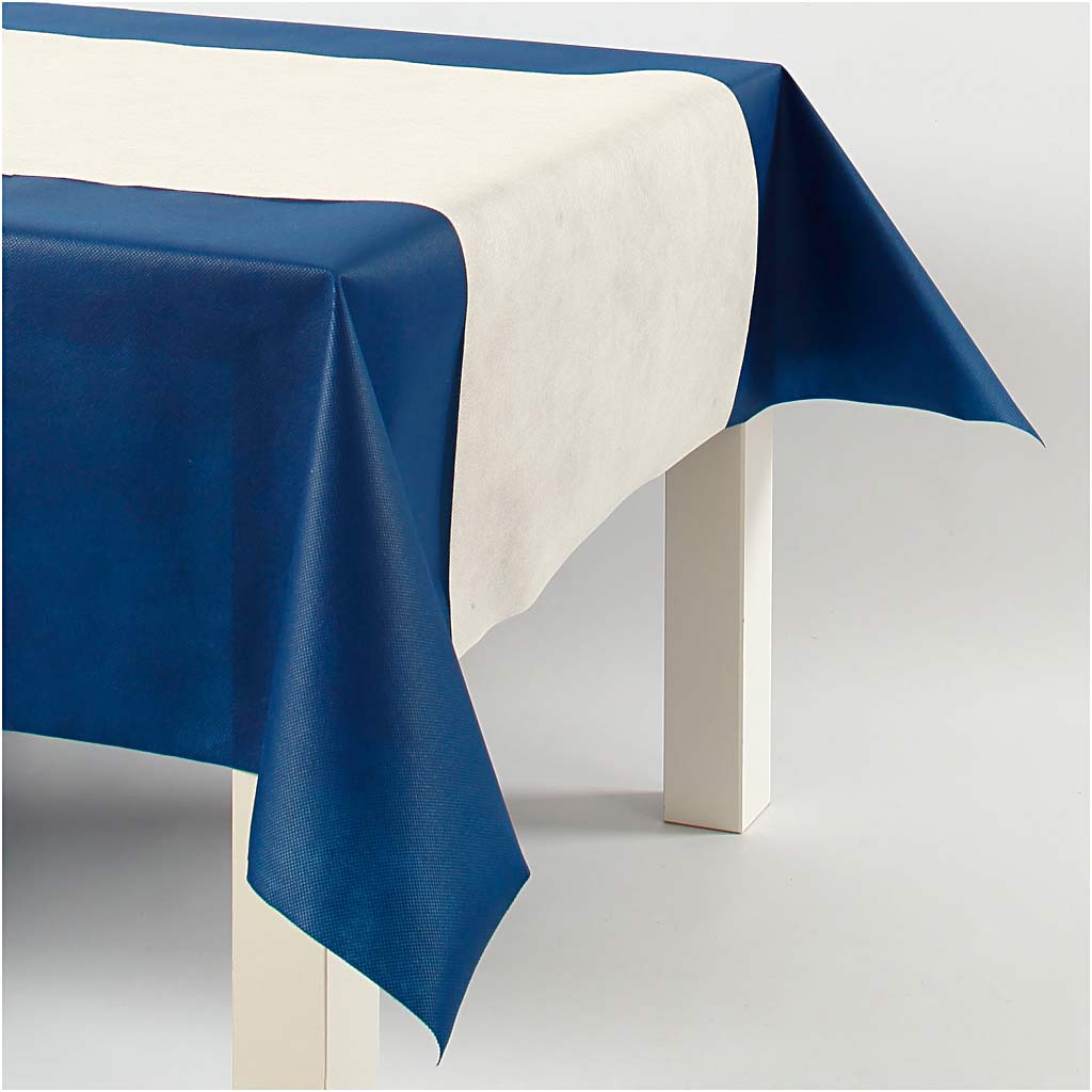 Imitation Fabric Table Runner, W: 35 cm, 70 g, cream, 10 m/ 1 roll [HOB-595021]