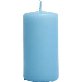Candles, H: 100 mm, dia. 50 mm, light blue, 6 pc/ 1 pack [HOB-596116]