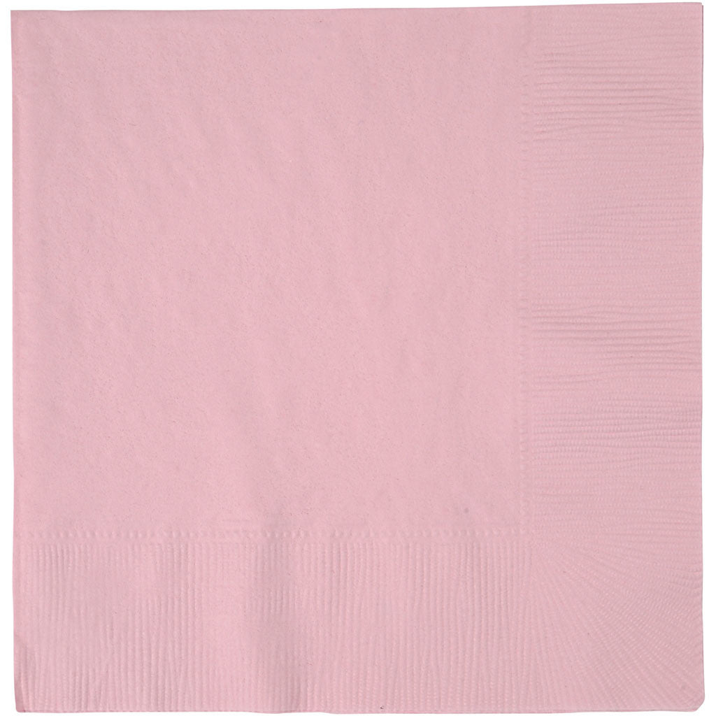 Table Napkins, size 33x33 cm, light red, 20 pc/ 1 pack [HOB-599017]