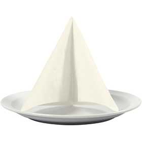 Table Napkins, white back, size 33x33 cm, off-white, 20 pc/ 1 pack [HOB-599021]