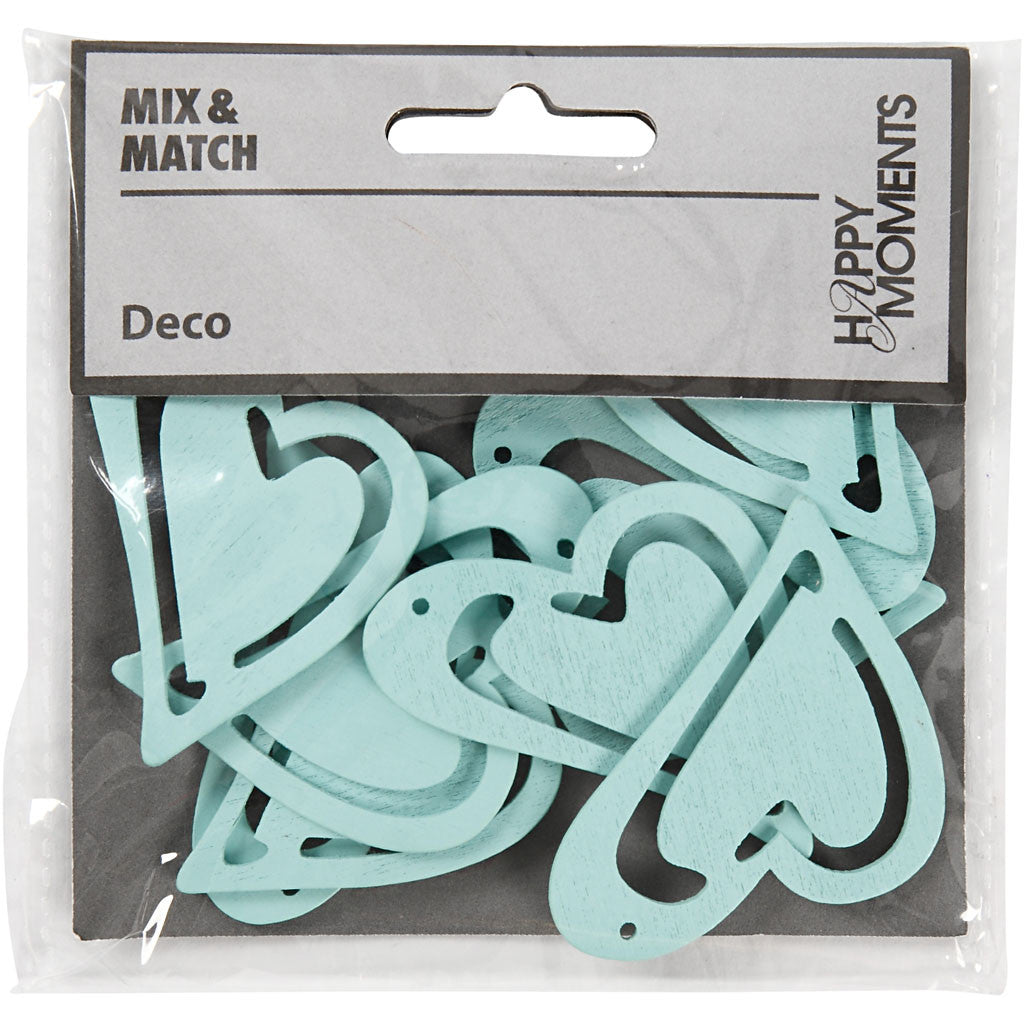 Heart, size 55x45 mm, thickness 2 mm, turquoise, 10 pc/ 1 pack [HOB-599108]