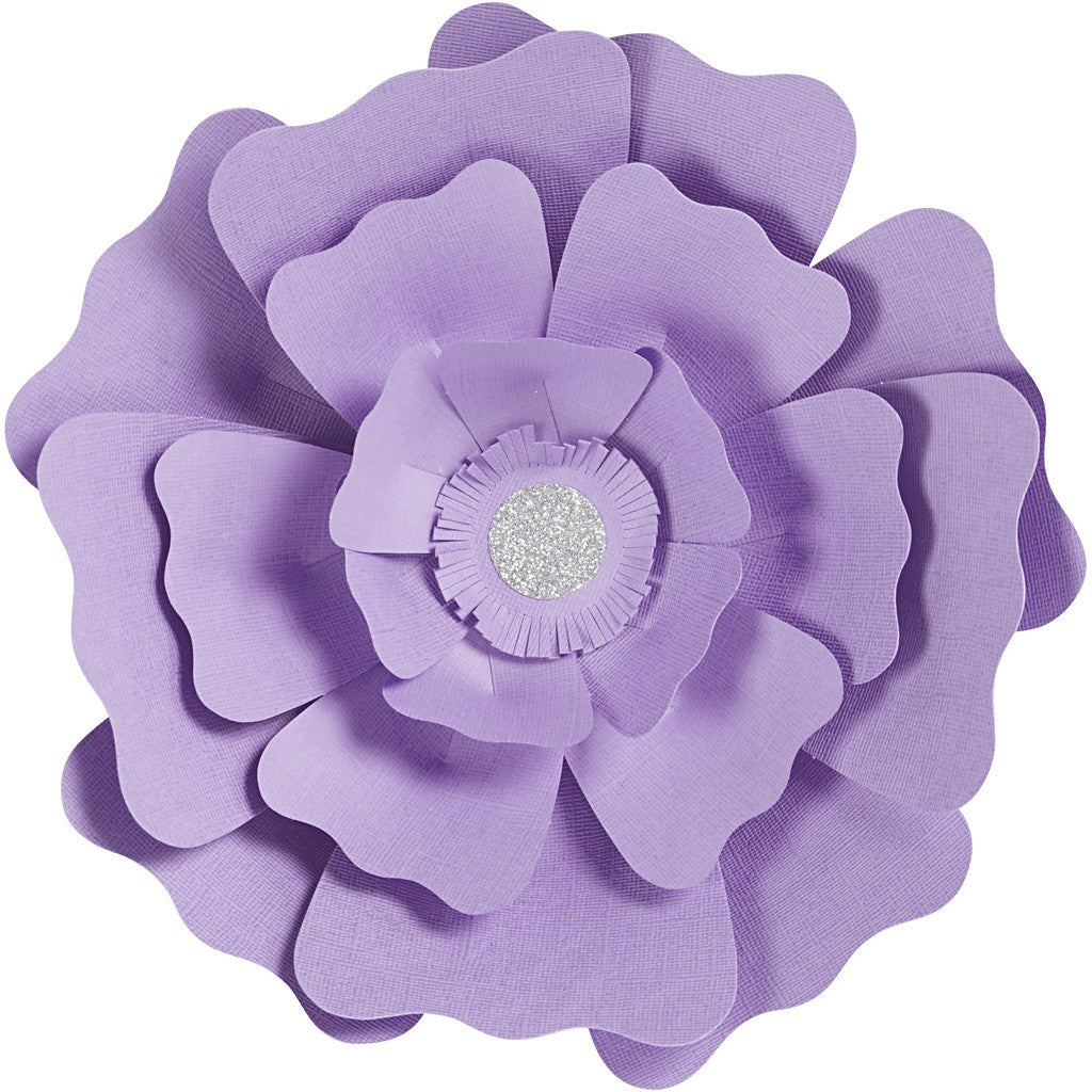 Paper Flowers, dia. 15+25 cm, 230 g, purple, 2 pc/ 1 pack [HOB-599905]