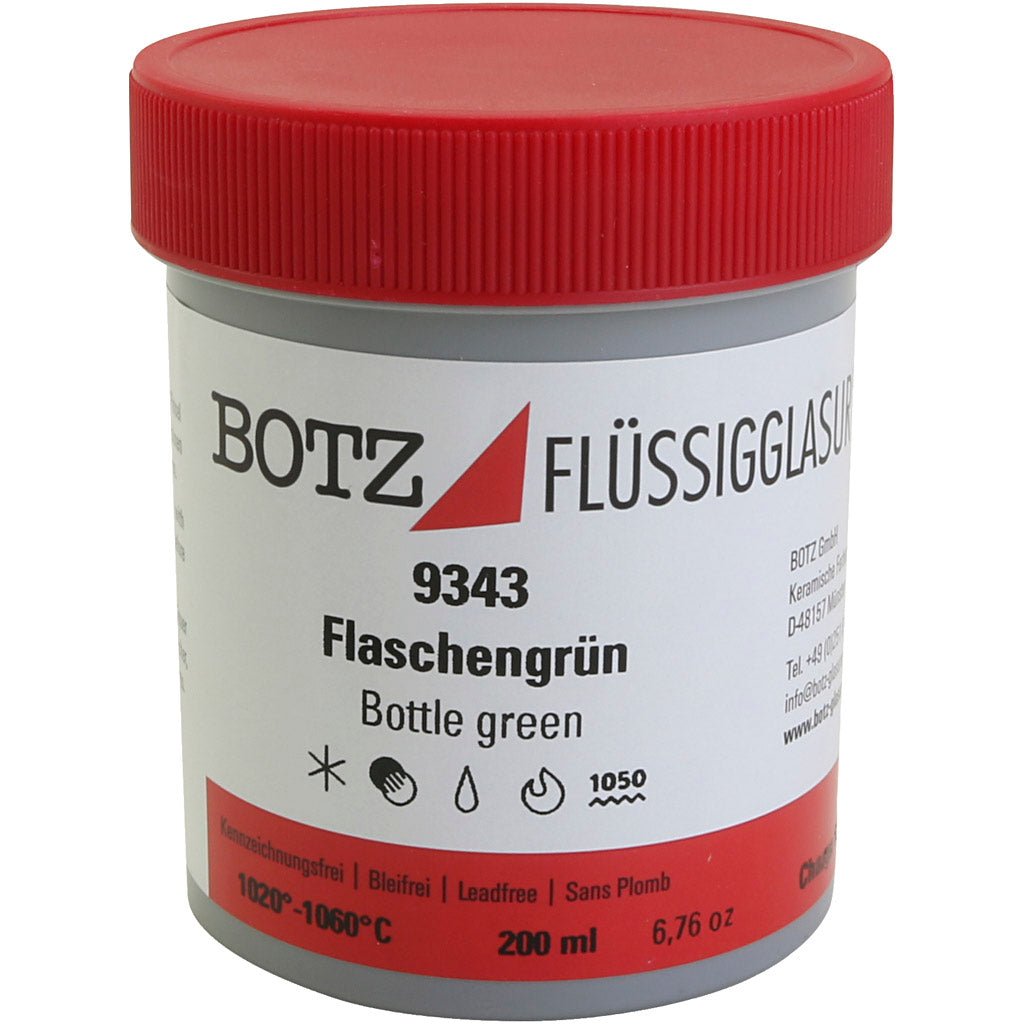 Glaze for clay, green, 200 ml/ 1 tub